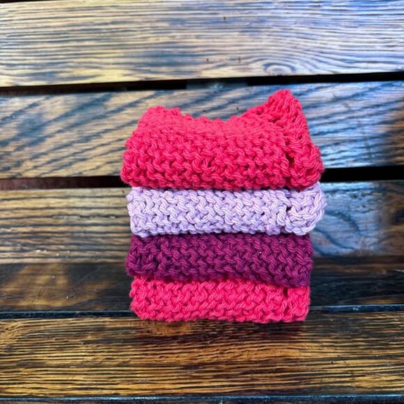 NWT Set of 4 knit Cotton Dishcloths - Picture 3 of 6